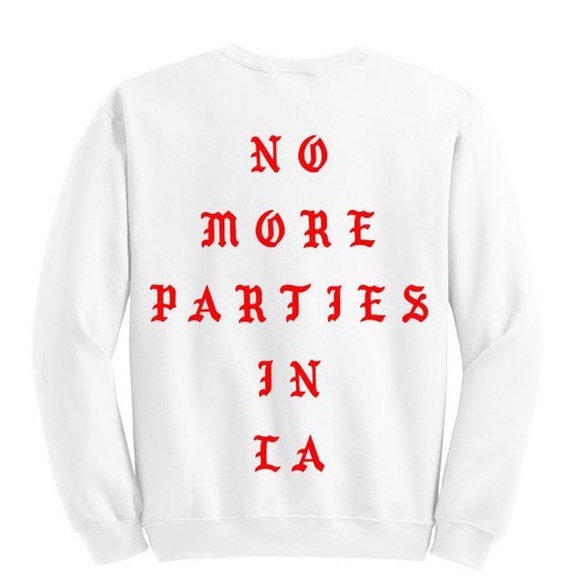 Yeezy Tops - No More Parties in LA crewneck . Kanye West
